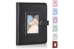 DUNSOO 256 Pockets Photo Album for Instax Mini Photo Album, Front Window, 3 Inch Photo for Fujifilm Instax Mini 12 11 9 99 8 40 Film, for Polaroid Snap/PIC-300/Z2300/SocialMatic Instant & Zip Printers