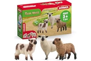 SCHLEICH 42660 FARM WORLD Sheep Friends Figurine for ages 3+, Black