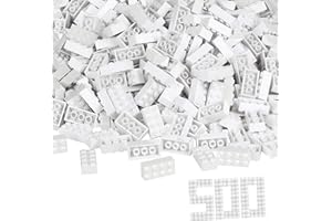 Simba 104118930 - Blox, 500 Weiße Bausteine Fü Kinder Ab 3 Jahren, 8er Steine, Im Karton, Vollkompatibel Mit Vielen Anderen Herstellern