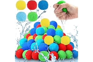 ACTOYS Wasserbomben Wiederverwendbar, 50 Stück Wiederverwendbare Wasserbomben, Splash Ball, Wasserbälle, Wasserbomben Kinder Set, Wasserballons Wiederverwendbar, Wasserspaß für Sommer-Pool-Strandparty