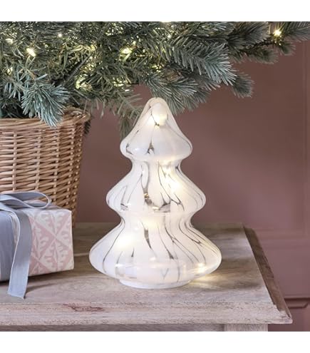 Sapin De Noël Décoratif Pottery Barn En Verre Mercure – 9 1/2 Pouces, Argenté