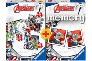 Ravensburger Avengers, Gioco di Memoria e Puzzle, 4+ anni, Colore Multicolore, 20674 2