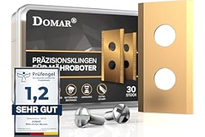 Domar - Langlebige Mähroboter Messer passend für Worx Landroid inkl. Schrauben I Verbesserte Mähroboter speziell für Rasenroboter, Landxcape, Einhell I 30 Ersatzmesser Klingen