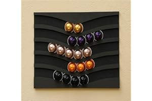 Cafedeco Distributeur Porte Capsules Compatible nespresso 5HBK capacité 50 Capsules, dosettes 33x25x1cm
