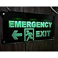 Acrylic EXIT Glow Sign Board with LED Lights, Size 10 x 6.5 inch, Direction-Universal, From Aarushi Creations (1 Year Warranty)