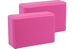 Exerz Blocchi Yoga 2 Pezzi, Mattoni Fitness per Yoga e Pilates, Antiscivolo, Leggeri e Portatili