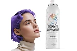 HIESGIE Lila Temporäres Haarfarbspray - Sanfte Formel, Waschbar & Nicht Klebrig | Sofortige Haarfarbe-Alternative für Erwachsene | Halloween, Kostüm, Party-Make-up, 150ml