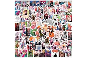 Canverlens Chainsaw Man - Paquete de 100 calcomanías de anime, vinilo, calcomanías para coche, laptop, botellas de agua