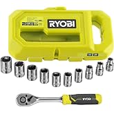 Ryobi - 10 adet set - 9 adet 1/4 in&ccedil; lokma ve tornavida - RHRS10PC