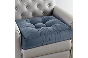 EDIMENS 50x50x12cm Garden Chair Cushions – Soft, Thick, Firm Cotton Seat Pad Cushion, Indoor Seat Pads for Garden, Dining Chair, Patio, Bistro Chairs Booster– All-Weather Comfort (UK Design)