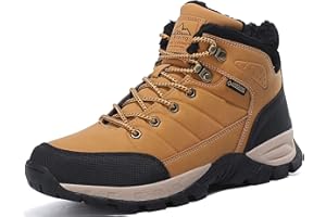ARRIGO BELLO Stivali da Neve Uomo Scarpe Invernali Foderate di Pelliccia Calda Caviglia Stivali Piatti Sport Escursionismo Boots Taglia 41-46