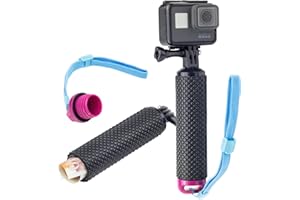 Digicharge Pływający uchwyt ręczny do kamery akcji Gopro Lit Hero Hero13 13 Max 2 Hero12 12 / DJI Osmo Action 5 Pro 4 / Insta360 One/Akaso Apeman Float, wodoodporna pamięć masowa, Fioletowa