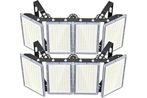 TOPAUBUB Faretti a Faretto LED da Esterno 400W 40000LM - Faretto Fari Faro LED Esterno 2 Pezzi, 6500K Luce Fredda IP66 Impermeabile per Giardino, Patio, Terrazza, Garage