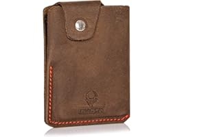 Donbolso® Bern I smukły portfel z przegrodą na monety I męski portfel na karty kredytowe I skórzany I niewielkie wymiary I brązowo-czerwony