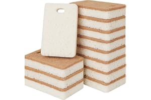 GRBAIN 12 Stück Spülschwamm Naturschwamm Gemacht aus Kokosfasern und Sisal Schwamm Biologisch Abbaubar Dauerhaft Schmutzradierer Schwamm Wiederverwendbar Küchenschwamm Nachhaltige Produkte-B