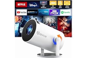 SAVVIES Visyon HY300 PRO+ 2025 | 1080P Full HD WiFi Projector with Android 11.0 – 12000 Lumens Portable Home Theater & Outdoor Movie Projector | Screen Mirroring for iOS/Android | Gaming & HDMI Compatible