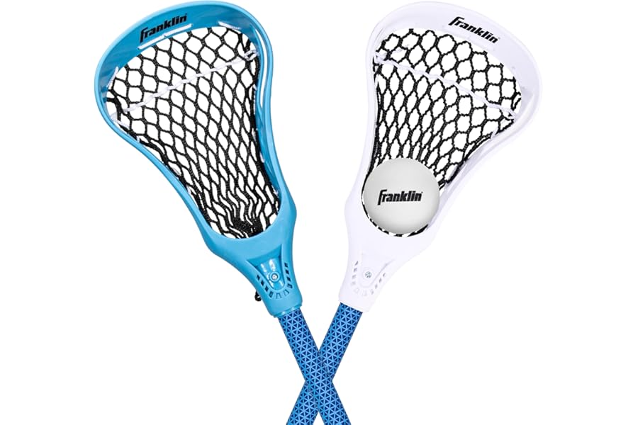 Franklin Sports Future Champs 2 Player Youth Lacrosse Sticks + Ball Set - Kids 32" Inch Beginner Backyard Practice Lax Sticks + Lightweight Soft Lacrosse Ball - Toy Kids Lax Set