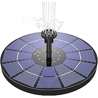 AISITIN Solar Springbrunnen 3.5W Solar Teichpumpe mit 180mm Durchmesser Solar Panel Eingebaute 1500mAh Batterie…