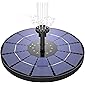 AISITIN Solar Springbrunnen 3.5W Solar Teichpumpe mit 180mm Durchmesser Solar Panel Eingebaute 1500mAh Batterie…