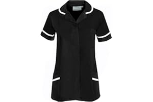 Instex Womens Nurses Healthcare Tunic, Dental Vet Salon, Sky Blue with White Trim, INS31SK