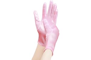 EORUBE 1920s Handschuhe für Damen Handgelenklange Kurze Satin Handschuhe Party Kostüm Handschuhe