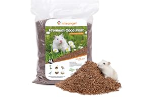 Niteangel® Cama de hámster de coco natural para hámsteres sirios enanos, jerbos, ratones, degus u otros animales pequeños (turba de coco)