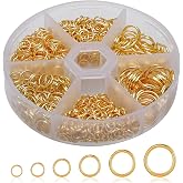 Rybtd Alrededor de 970 Piezas Anillos de Salto Abiertos de Metal 7 colores Anillos de salto sin soldar 4/5/6/7/8/10mm para ha