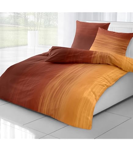 Dormisette Edel Biber Bettwäsche 155x220 Wellen Br Produktbild-Vorschau 2