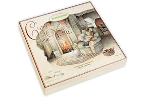 Regina di Fiori - Scatola Regalo con Infusi e Tisane. 8 Gusti Assortiti, 40 Filtri. Confezione in Legno Decorata