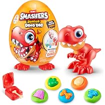 Smashers Junior Dino Dig - Œuf Avec Dinosaure à Construire - 500g Pâte à Modeler - 18 Surprises
