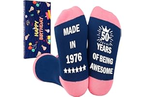 Belloxis 30th 40th 50th 60th 70th Birthday Gifts for Women Birthday Decorations 50th Birthday Gift Ideas Grip Cosy Socks Cotton Socks