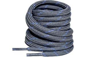 SUBAUM 2 PAIRES Boot Laces Heavy Duty,Strong Round Shoelaces for Work Boots,Walking Boot,Hiking Boots,Thick Replacement Shoe Strings