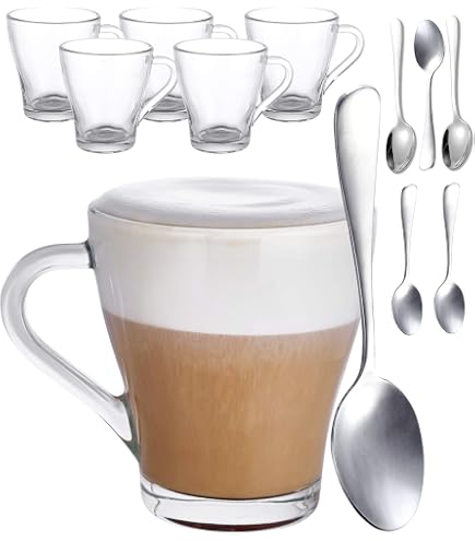 Lot De 12 Tasses à Expresso Avec Soucoupes En Verre Aqua - 72ml - Résistantes à La Chaleur Et Au Lave-Vaisselle