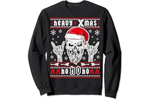 Regalos de diseño de Death Heavy Metal Grunge - Sudadera Unisex Adulto Pequeño Negra con Gorra de Navidad Diseño Feroz