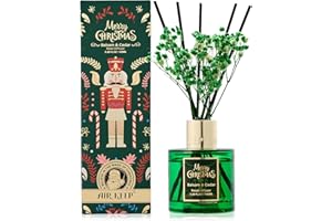 Airkeep Profumatore per Ambienti Balsam & Cedar, Profumatore per Ambienti con 8 Bastoncini di Fragranza, Diffusore di Fragranze per Bagno, Appartamento, Christmas Decorazione della Casa, 100ml