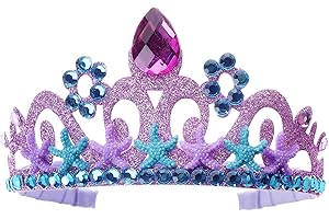 Gukasxi Diadema de corona de vestir de princesa, diadema dorada, para niñas, cumpleaños, Halloween, fiesta, accesorios de disfraz (púrpura)