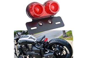 BREDUXSER Universale 40 LED Doppio Motociclo Fanale Posteriore Luce del Freno, Indicatori di Direzione Lampada da Corsa con Staffa Targa per Chopper Cruiser Custom Street Bike Dirt Bike