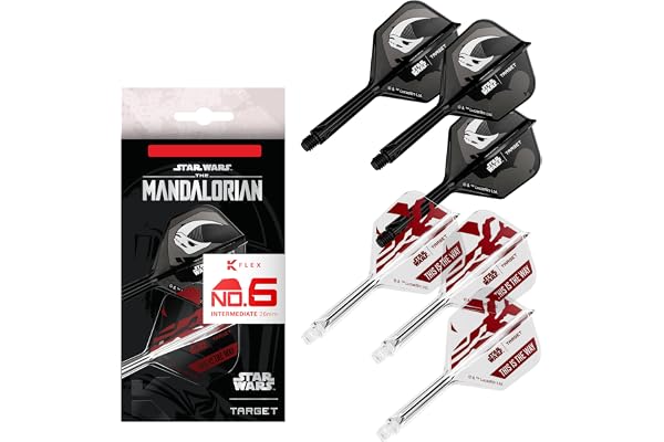 Target Darts Star Wars Mandalorian K Flex integrerade pilflygningar och axlar