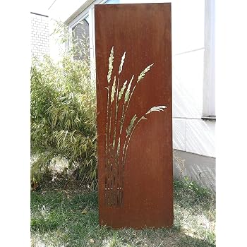 Amazon.de: Garten Sichtschutz aus Metall Rost Gartenzaun ...