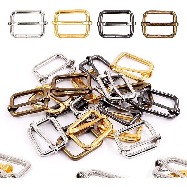 LiteTour Gespen Clips Rugzak Tri-Glide Slides Side Release Vervanging voor Rugzak Repareren, Bagage Bevestigingsriem Huisdier Kraag, Zwart, 38mm - 6 Sets