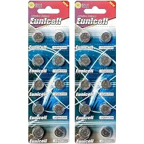 Set 10 Batterie A Bottone Eunicell AG10 LR54 – Alcaline 1,55V Per Orologi, Telecomandi E Piccoli Dispositivi