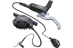 DYISLAND SD-230X Ensemble de Freins à Disque hydrauliques pour VTT à 4 Pistons/2 Pistons, leviers de Frein Avant et arrière en Aluminium à Deux Doigts, kit de Frein pour VTT