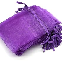 Sachets En Organza Violet 7x9cm - Lot De 100 Pour Mariage, Bijoux Et Cadeaux