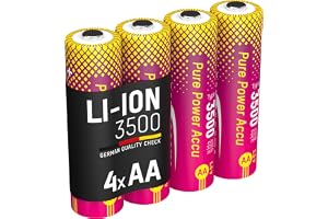 ANSMANN Pure Power Batteri Mignon AA typ 3500 (min. 3 250 mAh), med högsta kapacitet, lång drifttid och skyddsteknik, perfekt