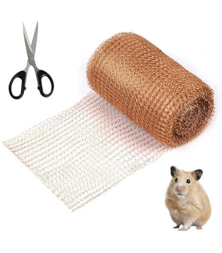 Sertay Maille De Cuivre, 5 * 23.6inch Grillage Anti Rongeur, Rouleau De Maille De Cuivre, Filet De Cuivre Tricot, Tricot à Quatre Fils, Pour La Cuisine, Le Jardin, La Cour (Cuivre