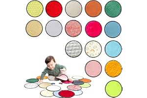 ODOXIA Tappeti sensoriali per Neonati | 16 Set di Piastrelle sensoriali per Pavimento | Tappeto sensoriale per Bambini | Pannello murale sensoriale | Esplorazione multisensoriale | Sensory Mats