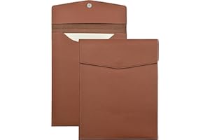 ‎VANRA VANRA 1 Stück PU Leder Aktenordner Vertikal A4 Dokumentenhalter Aktenumschlag Wasserdicht Leder Portfolio Etui Aktenordner Organizer für Briefgröße mit Magnetknopf Verschluss (Braun)