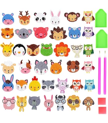 Diamond Painting voor kinderen, 5D diamantschilderstickers, stickers voor diamantschilderij, diamantschilderset, stickers voor kinderen en volwassenen, verjaardagscadeau voor kinderen van 5, 6, 7, 8