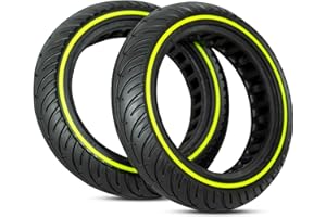 GENÉRICO MoveMate Ruedas Macizas de 8.5 pulgadas Fluorescente (2 unidades) para patinete electrico, compatibles con Xiomi M365/ PRO2/ M365 PRO / 1S / 3/3 Lite/Cecotec. Las ruedas brillan en la oscuridad