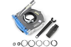 HERZO Capot d'aspiration pour Meuleuse d'angle, Construction Robuste en Aluminium 180 mm